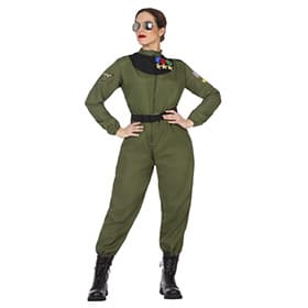 Disfraz de piloto militar mujer