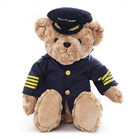 osito piloto de peluche