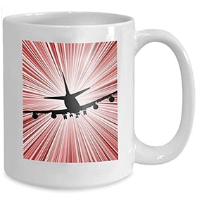 Taza de avion en velocidad