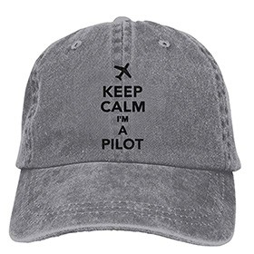 gorra de piloto casual color gris