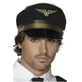 gorra piloto color negro